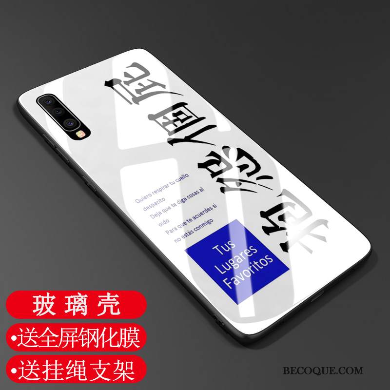 Kuori Samsung Galaxy A70 Silikoni Kalvo Karkaisu, Kotelo Samsung Galaxy A70 Pehmeä Neste Muokata Trendi