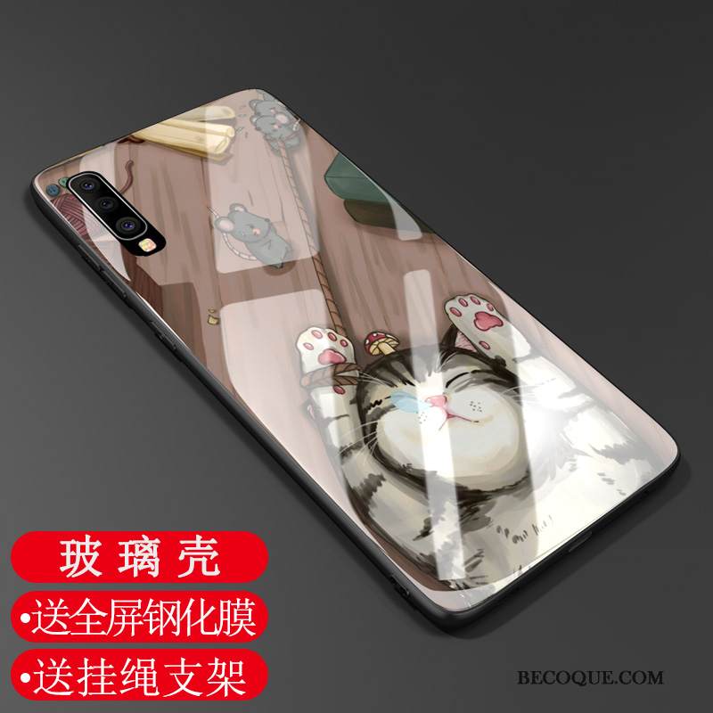 Kuori Samsung Galaxy A70 Silikoni Kalvo Karkaisu, Kotelo Samsung Galaxy A70 Pehmeä Neste Muokata Trendi