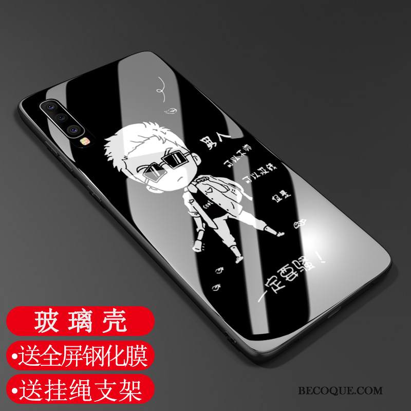 Kuori Samsung Galaxy A70 Silikoni Kalvo Karkaisu, Kotelo Samsung Galaxy A70 Pehmeä Neste Muokata Trendi