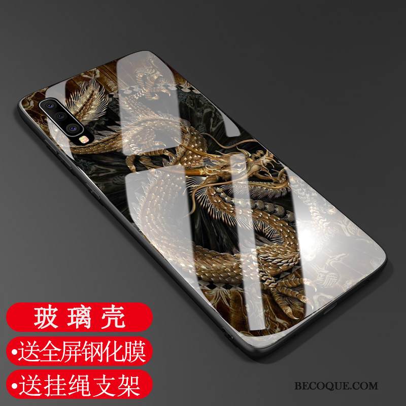 Kuori Samsung Galaxy A70 Silikoni Kalvo Karkaisu, Kotelo Samsung Galaxy A70 Pehmeä Neste Muokata Trendi