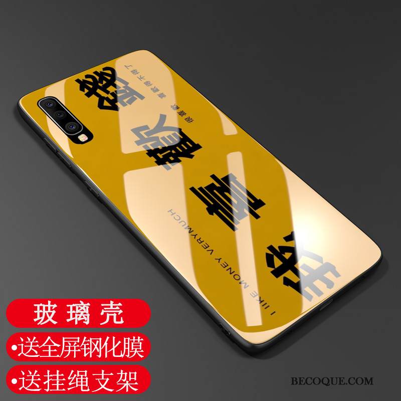 Kuori Samsung Galaxy A70 Silikoni Kalvo Karkaisu, Kotelo Samsung Galaxy A70 Pehmeä Neste Muokata Trendi