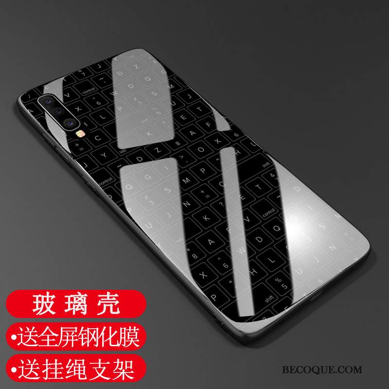 Kuori Samsung Galaxy A70 Silikoni Kalvo Karkaisu, Kotelo Samsung Galaxy A70 Pehmeä Neste Muokata Trendi