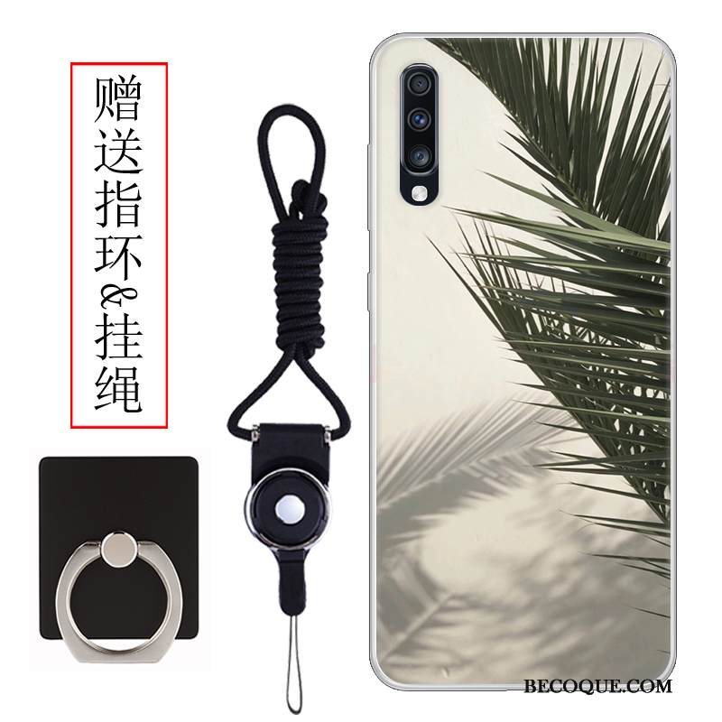 Kuori Samsung Galaxy A70 Silikoni Murtumaton Vaalean, Kotelo Samsung Galaxy A70 Luova Vihreä Tuuli