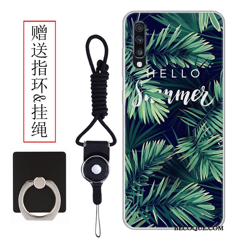 Kuori Samsung Galaxy A70 Silikoni Murtumaton Vaalean, Kotelo Samsung Galaxy A70 Luova Vihreä Tuuli