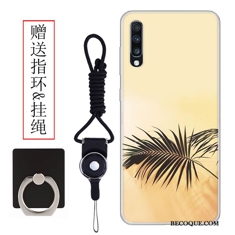 Kuori Samsung Galaxy A70 Silikoni Murtumaton Vaalean, Kotelo Samsung Galaxy A70 Luova Vihreä Tuuli