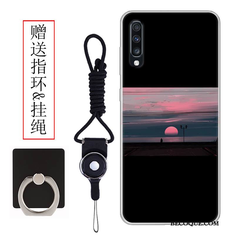 Kuori Samsung Galaxy A70 Silikoni Murtumaton Vaalean, Kotelo Samsung Galaxy A70 Luova Vihreä Tuuli