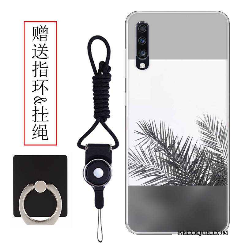 Kuori Samsung Galaxy A70 Silikoni Murtumaton Vaalean, Kotelo Samsung Galaxy A70 Luova Vihreä Tuuli