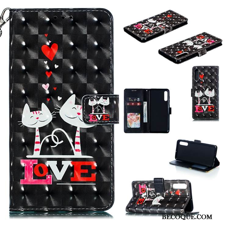 Kuori Samsung Galaxy A70 Silikoni Musta Trendi, Kotelo Samsung Galaxy A70 Nahka Puhelimen Kuoret Murtumaton