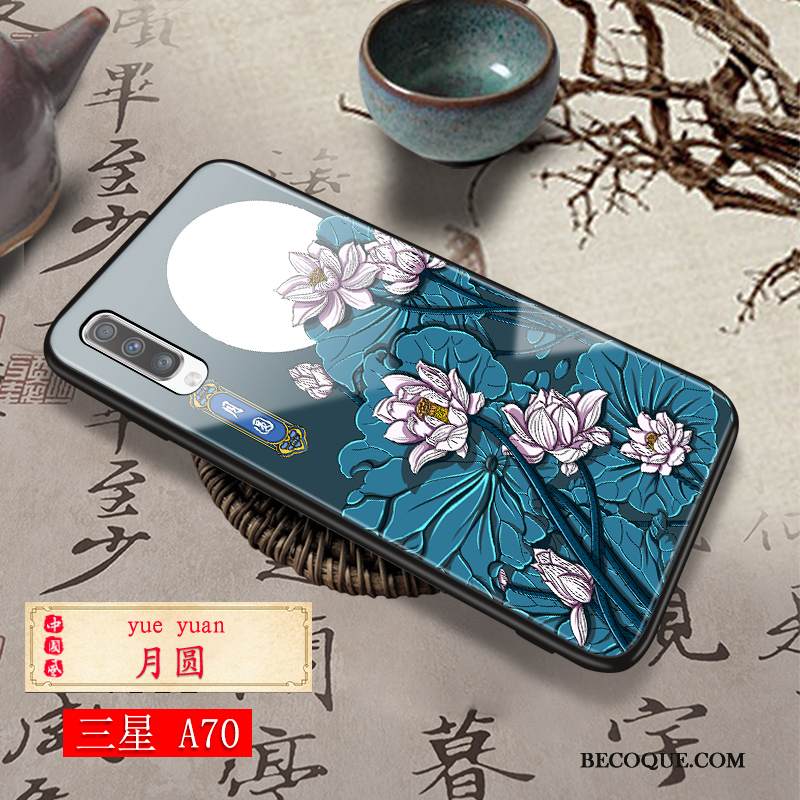 Kuori Samsung Galaxy A70 Silikoni Yksinkertainen Taide, Kotelo Samsung Galaxy A70 Pehmeä Neste Murtumaton Kova