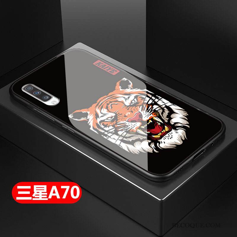 Kuori Samsung Galaxy A70 Tila Yksinkertainen Lasi, Kotelo Samsung Galaxy A70 Pehmeä Neste Puhelimen Kuoret Karkaisu