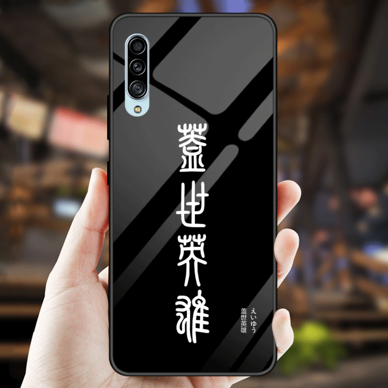 Kuori Samsung Galaxy A70s Laukut Karkaisu Lasi, Kotelo Samsung Galaxy A70s Pehmeä Neste Puhelimen Kuoret Pesty Suede