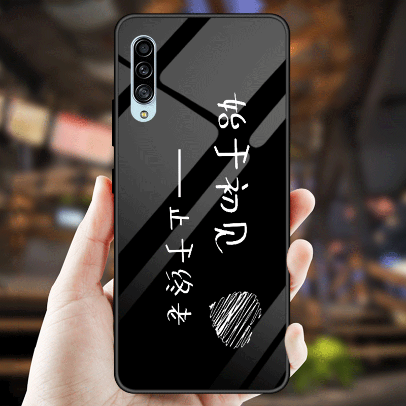 Kuori Samsung Galaxy A70s Laukut Karkaisu Lasi, Kotelo Samsung Galaxy A70s Pehmeä Neste Puhelimen Kuoret Pesty Suede