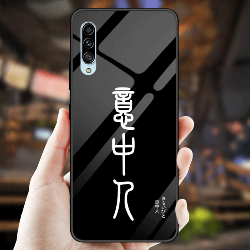 Kuori Samsung Galaxy A70s Laukut Karkaisu Lasi, Kotelo Samsung Galaxy A70s Pehmeä Neste Puhelimen Kuoret Pesty Suede