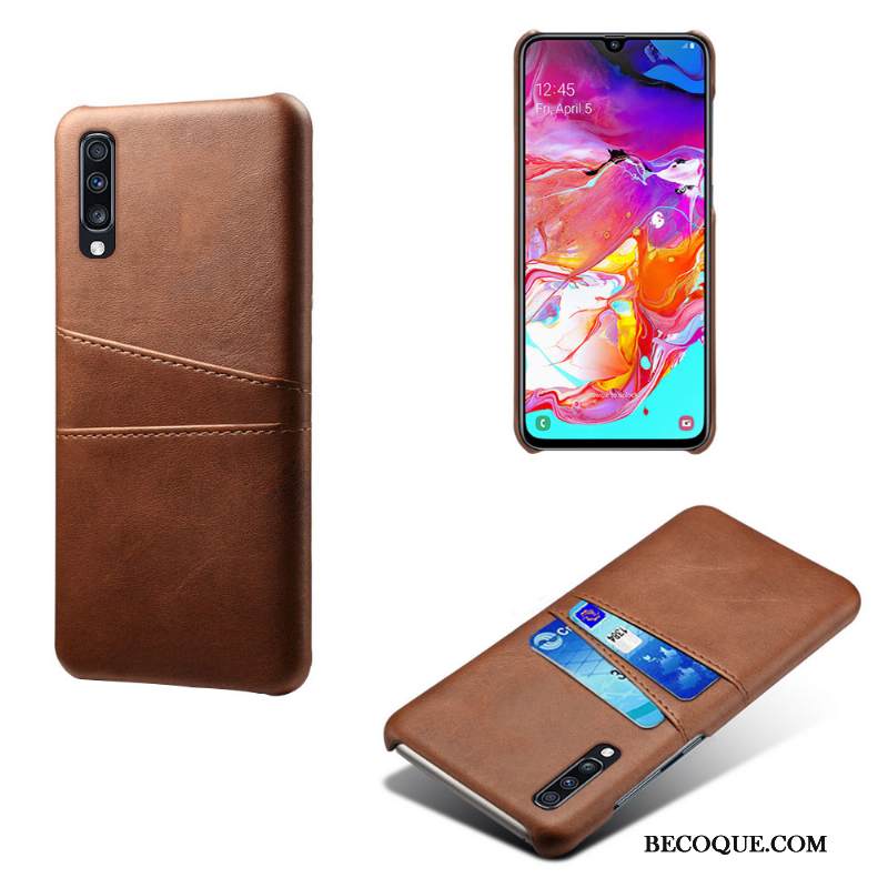 Kuori Samsung Galaxy A70s Nahka Murtumaton Kortti, Kotelo Samsung Galaxy A70s Suojaus Puhelimen Kuoret Persoonallisuus