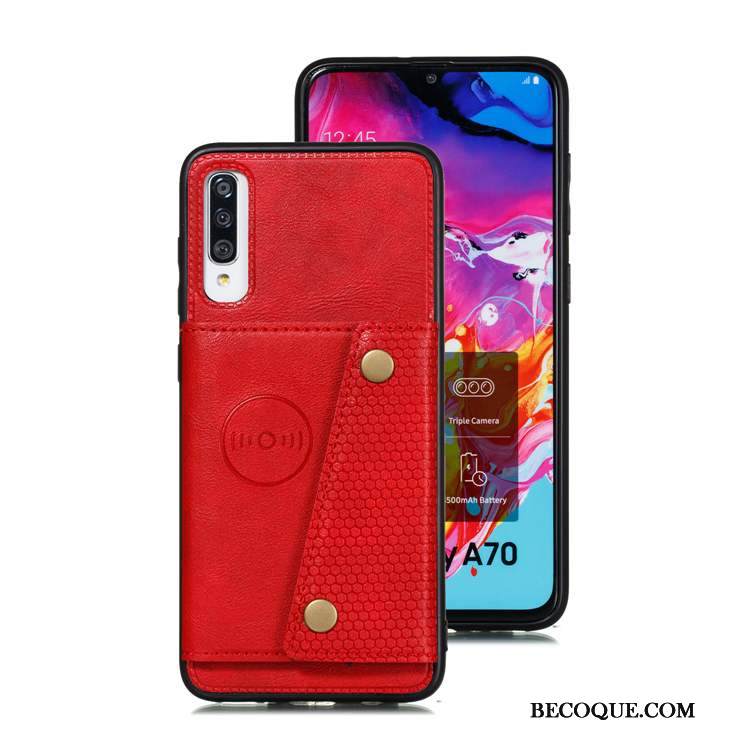 Kuori Samsung Galaxy A70s Nahka Puhelimen Kuoret Kortti, Kotelo Samsung Galaxy A70s Pehmeä Neste Sininen