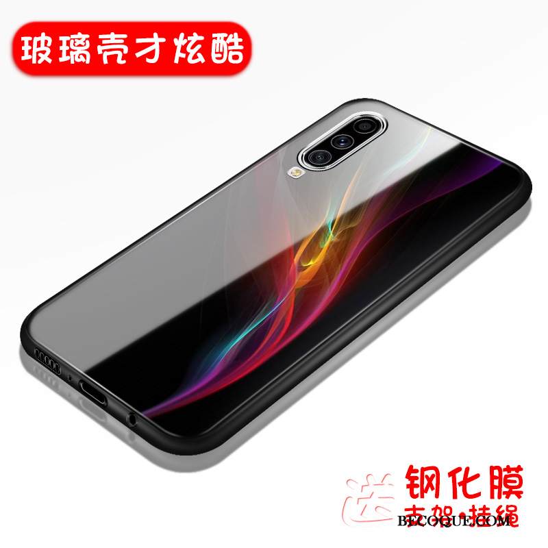 Kuori Samsung Galaxy A70s Silikoni Kova Lasi, Kotelo Samsung Galaxy A70s Sarjakuva Musta Puhelimen Kuoret