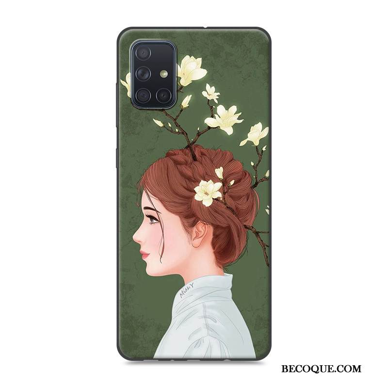 Kuori Samsung Galaxy A71 Keltainen Ripustettavat Koristeet, Kotelo Samsung Galaxy A71 Puhelimen Kuoret Persoonallisuus