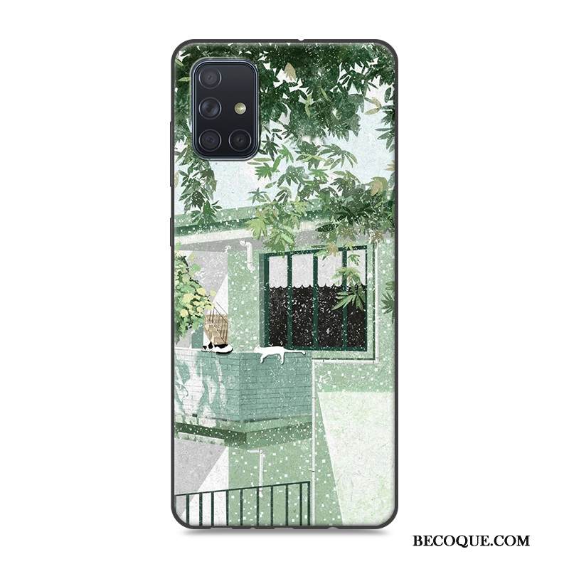 Kuori Samsung Galaxy A71 Keltainen Ripustettavat Koristeet, Kotelo Samsung Galaxy A71 Puhelimen Kuoret Persoonallisuus