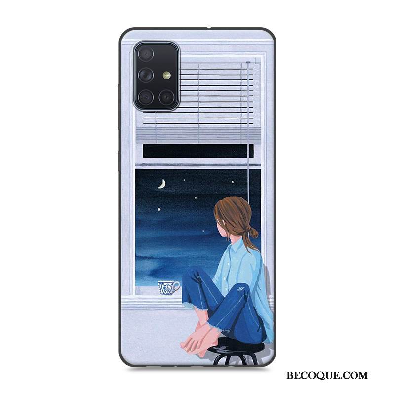 Kuori Samsung Galaxy A71 Keltainen Ripustettavat Koristeet, Kotelo Samsung Galaxy A71 Puhelimen Kuoret Persoonallisuus