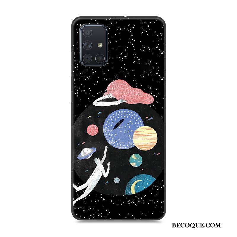 Kuori Samsung Galaxy A71 Keltainen Ripustettavat Koristeet, Kotelo Samsung Galaxy A71 Puhelimen Kuoret Persoonallisuus