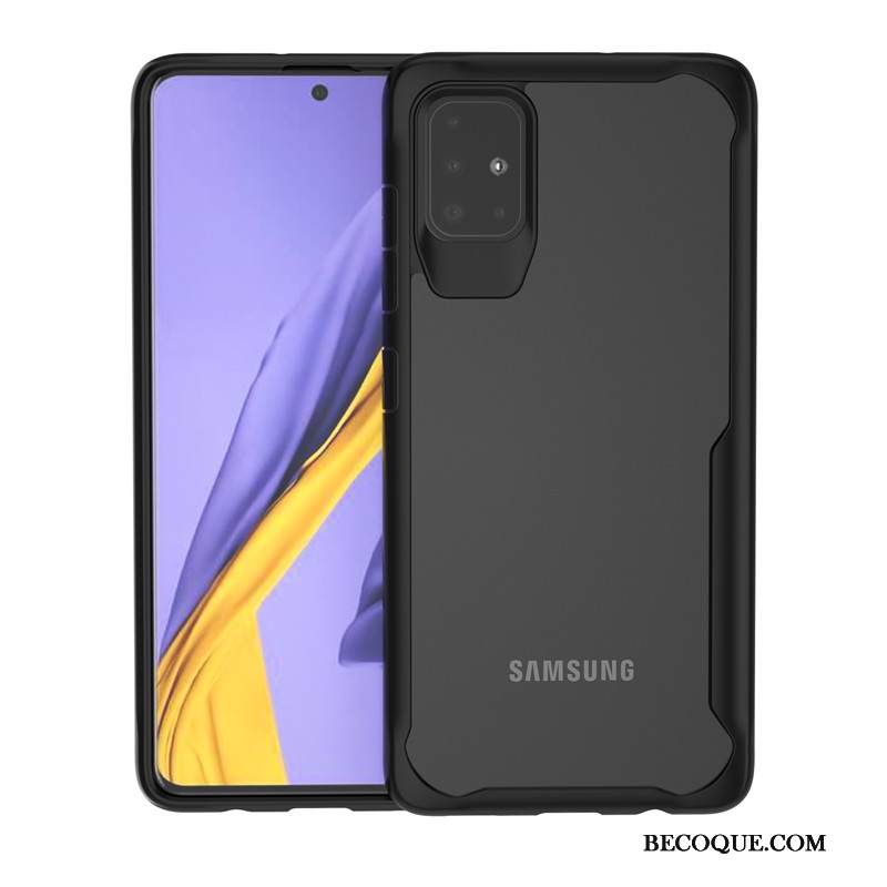 Kuori Samsung Galaxy A71 Laukut Suupaltti Kiinteä Väri, Kotelo Samsung Galaxy A71 Suojaus Murtumaton Läpinäkyvä