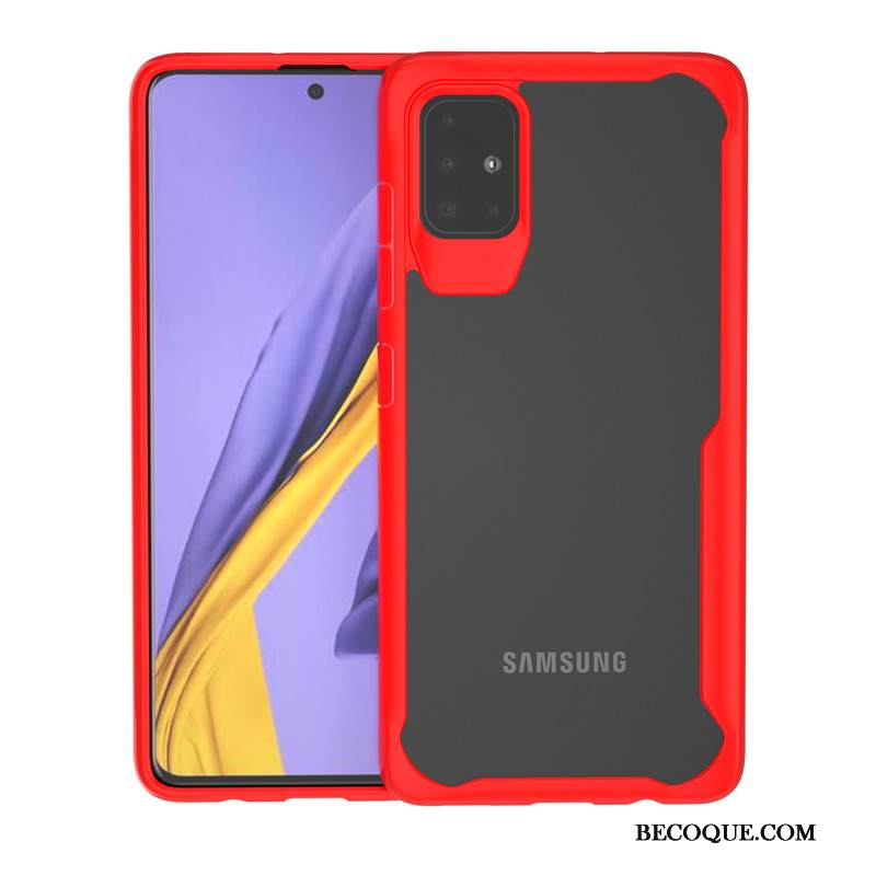 Kuori Samsung Galaxy A71 Laukut Suupaltti Kiinteä Väri, Kotelo Samsung Galaxy A71 Suojaus Murtumaton Läpinäkyvä