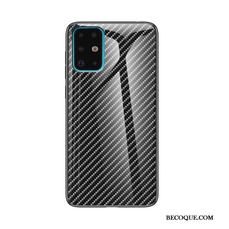 Kuori Samsung Galaxy A71 Maalaus Kuitu Kukkakuvio, Kotelo Samsung Galaxy A71 Lasi Keltainen