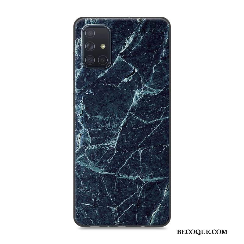 Kuori Samsung Galaxy A71 Maalaus Kukkakuvio Puhelimen Kuoret, Kotelo Samsung Galaxy A71 Pehmeä Neste Harmaa L