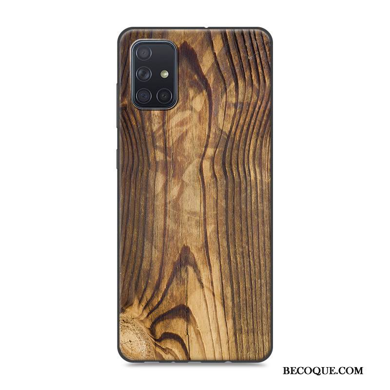 Kuori Samsung Galaxy A71 Maalaus Kukkakuvio Puhelimen Kuoret, Kotelo Samsung Galaxy A71 Pehmeä Neste Harmaa L