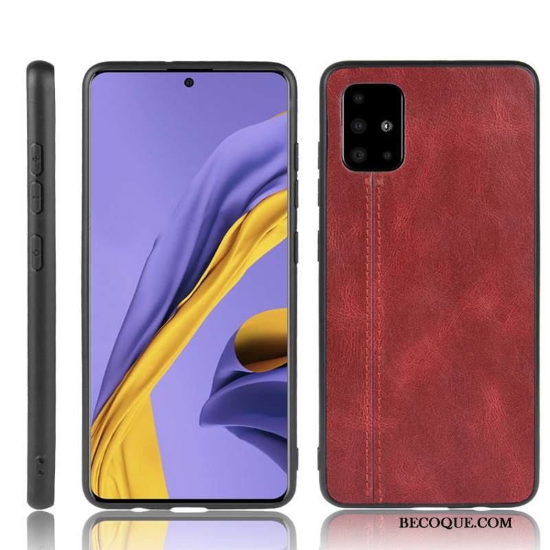 Kuori Samsung Galaxy A71 Nahka Kukkakuvio Keltainen, Kotelo Samsung Galaxy A71 Suojaus Kova Puhelimen Kuoret