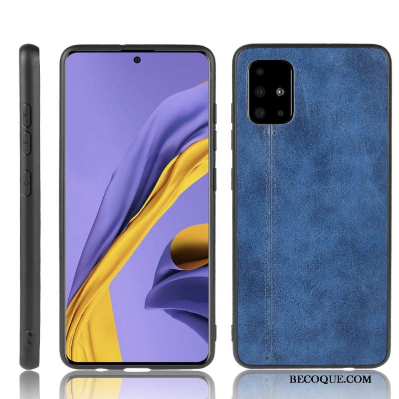 Kuori Samsung Galaxy A71 Nahka Kukkakuvio Keltainen, Kotelo Samsung Galaxy A71 Suojaus Kova Puhelimen Kuoret