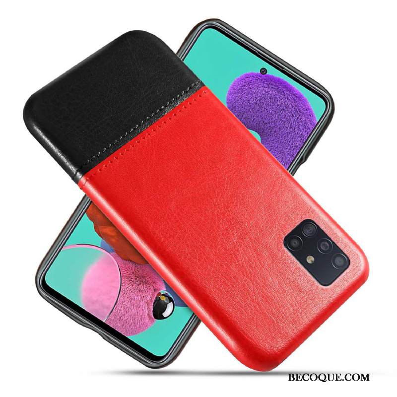 Kuori Samsung Galaxy A71 Nahka Ultra Liiketoiminta, Kotelo Samsung Galaxy A71 Suojaus Puhelimen Kuoret Musta