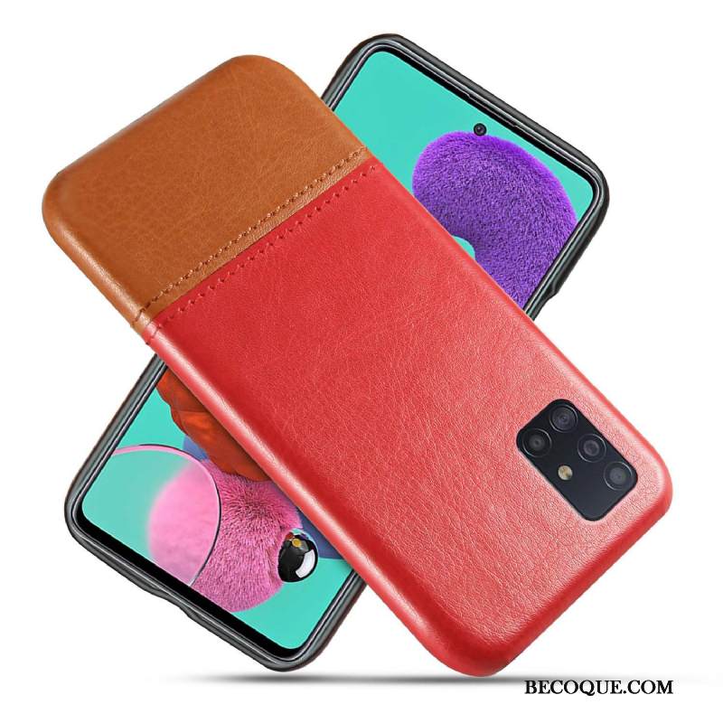 Kuori Samsung Galaxy A71 Nahka Ultra Liiketoiminta, Kotelo Samsung Galaxy A71 Suojaus Puhelimen Kuoret Musta