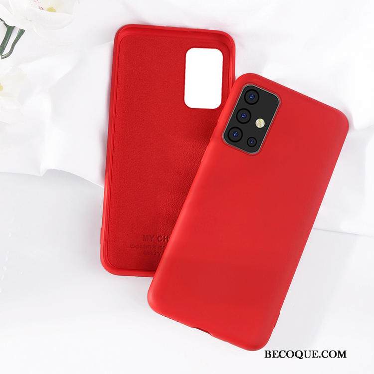 Kuori Samsung Galaxy A71 Pehmeä Neste Kalvo Net Red, Kotelo Samsung Galaxy A71 Suojaus Karkaisu Vihreä