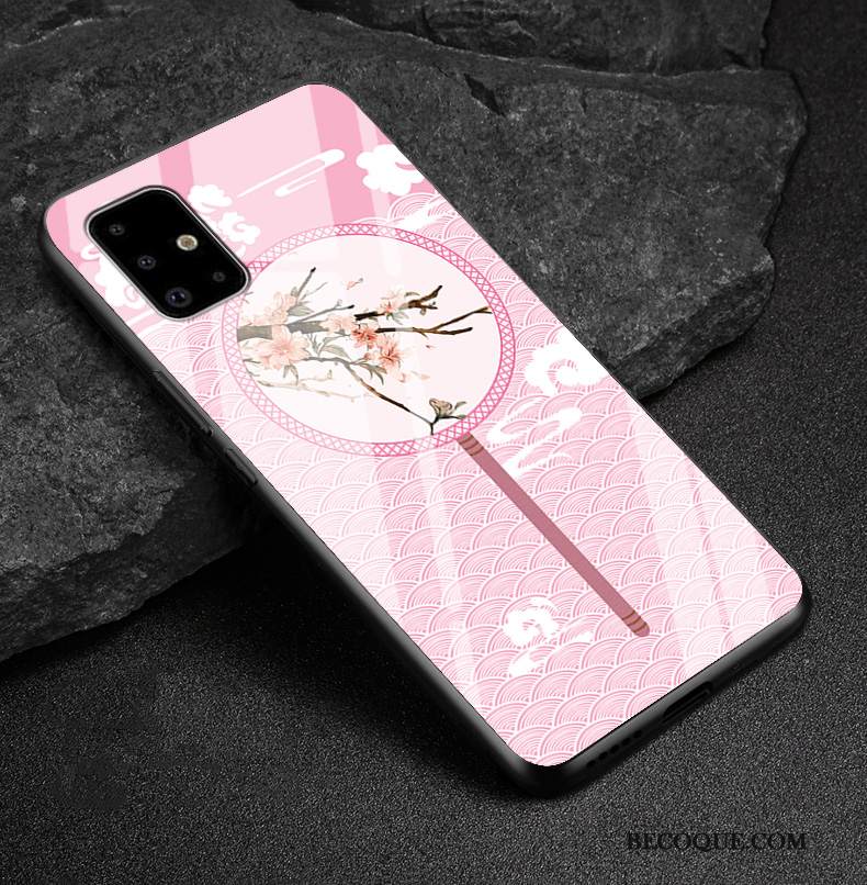 Kuori Samsung Galaxy A71 Silikoni Kova Lasi, Kotelo Samsung Galaxy A71 Laukut Punainen Rikkaus