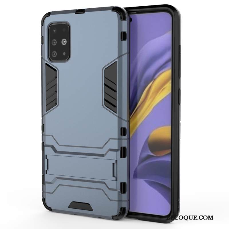 Kuori Samsung Galaxy A71 Silikoni Kova Puhelimen Kuoret, Kotelo Samsung Galaxy A71 Tuki Sininen