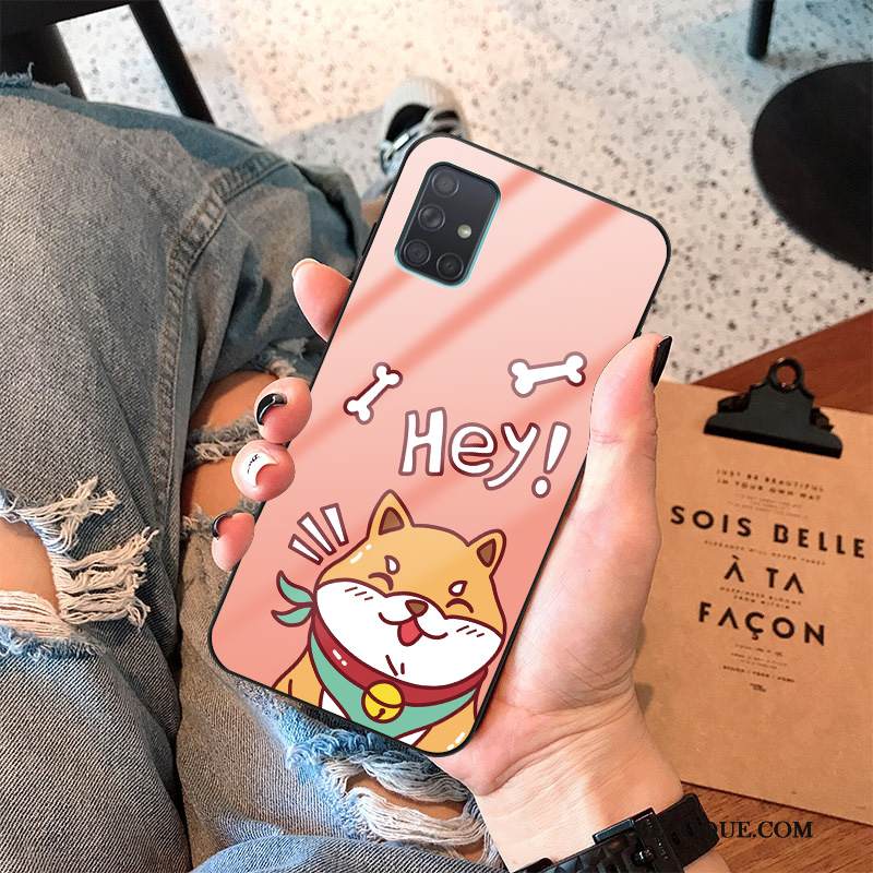 Kuori Samsung Galaxy A71 Silikoni Lasi Alkuperäinen, Kotelo Samsung Galaxy A71 Laukut Keltainen Pieni