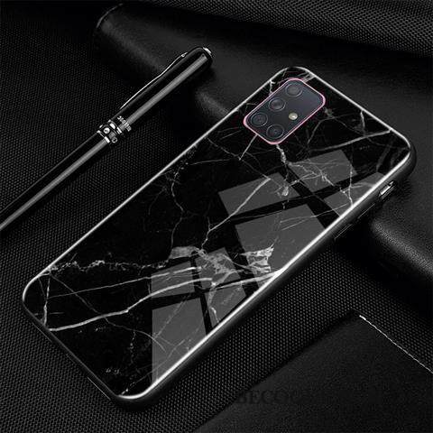 Kuori Samsung Galaxy A71 Suojaus Sininen Persoonallisuus, Kotelo Samsung Galaxy A71 Sarjakuva Trendi Lasi