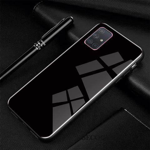 Kuori Samsung Galaxy A71 Suojaus Sininen Persoonallisuus, Kotelo Samsung Galaxy A71 Sarjakuva Trendi Lasi