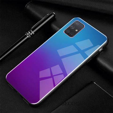 Kuori Samsung Galaxy A71 Suojaus Sininen Persoonallisuus, Kotelo Samsung Galaxy A71 Sarjakuva Trendi Lasi