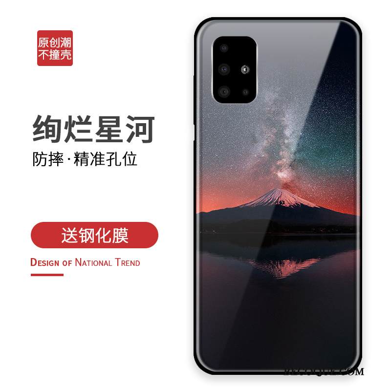 Kuori Samsung Galaxy A71 Suojaus Sininen Puhelimen Kuoret, Kotelo Samsung Galaxy A71 Luova Persoonallisuus Murtumaton