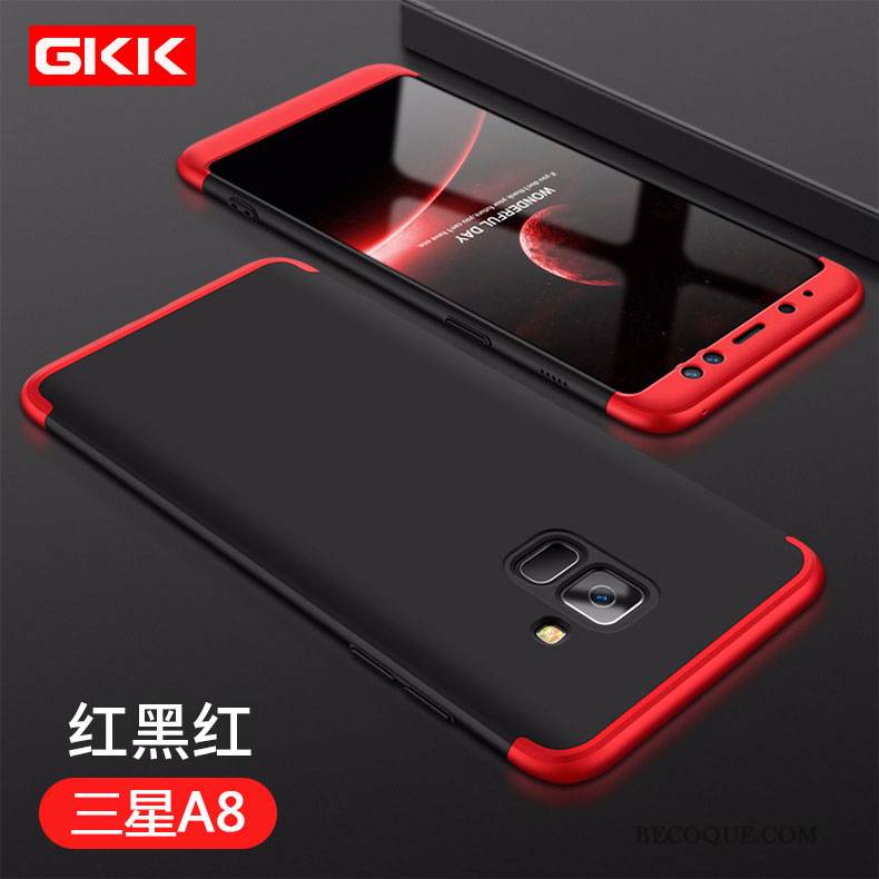 Kuori Samsung Galaxy A8 2018 Laukut Kova Puhelimen Kuoret, Kotelo Samsung Galaxy A8 2018 Suojaus Punainen Uusi