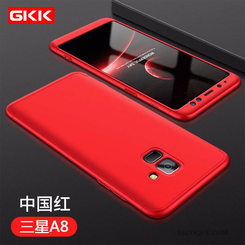 Kuori Samsung Galaxy A8 2018 Laukut Kova Puhelimen Kuoret, Kotelo Samsung Galaxy A8 2018 Suojaus Punainen Uusi