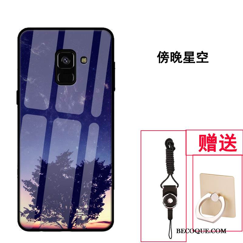 Kuori Samsung Galaxy A8 2018 Laukut Punainen Murtumaton, Kotelo Samsung Galaxy A8 2018 Suojaus Lasi Malli