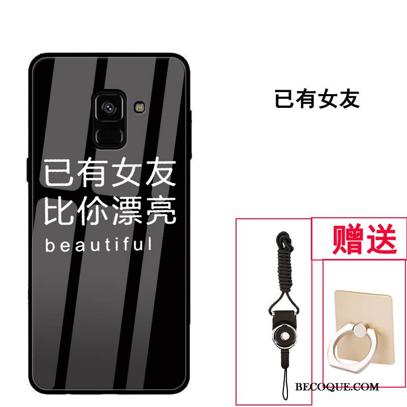 Kuori Samsung Galaxy A8 2018 Laukut Punainen Murtumaton, Kotelo Samsung Galaxy A8 2018 Suojaus Lasi Malli