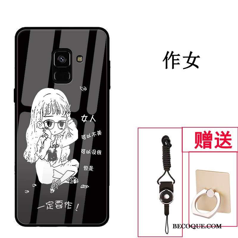 Kuori Samsung Galaxy A8 2018 Laukut Punainen Murtumaton, Kotelo Samsung Galaxy A8 2018 Suojaus Lasi Malli