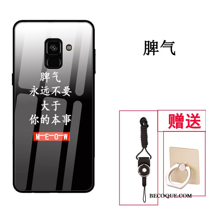 Kuori Samsung Galaxy A8 2018 Laukut Punainen Murtumaton, Kotelo Samsung Galaxy A8 2018 Suojaus Lasi Malli