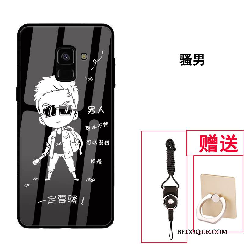 Kuori Samsung Galaxy A8 2018 Laukut Punainen Murtumaton, Kotelo Samsung Galaxy A8 2018 Suojaus Lasi Malli