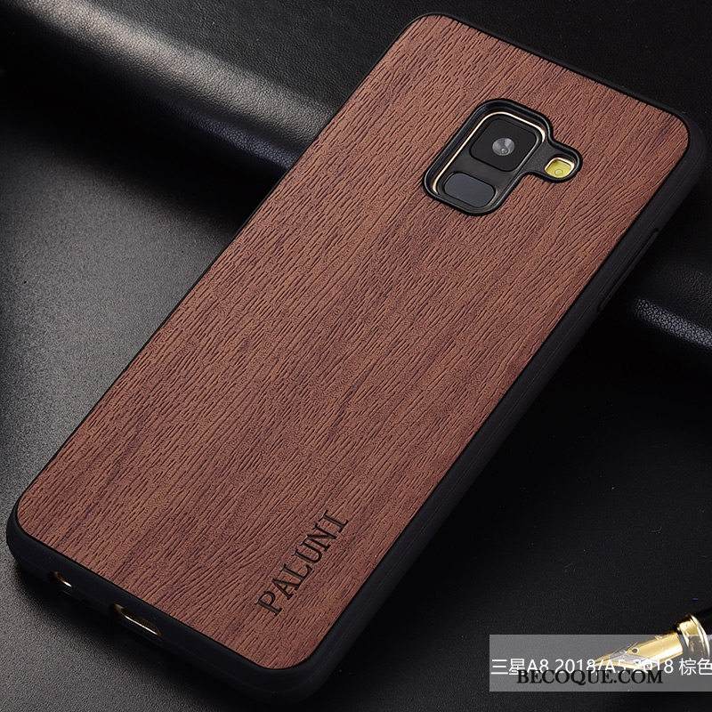 Kuori Samsung Galaxy A8 2018 Laukut Tide-brändi Puu, Kotelo Samsung Galaxy A8 2018 Murtumaton Kukkakuvio