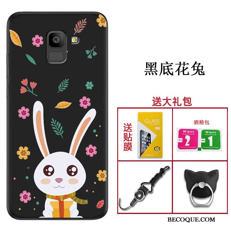 Kuori Samsung Galaxy A8 2018 Laukut Trendi Puhelimen Kuoret, Kotelo Samsung Galaxy A8 2018 Pehmeä Neste Musta